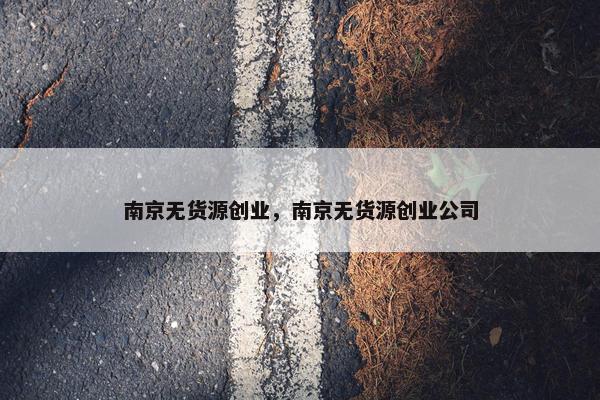 南京无货源创业，南京无货源创业公司