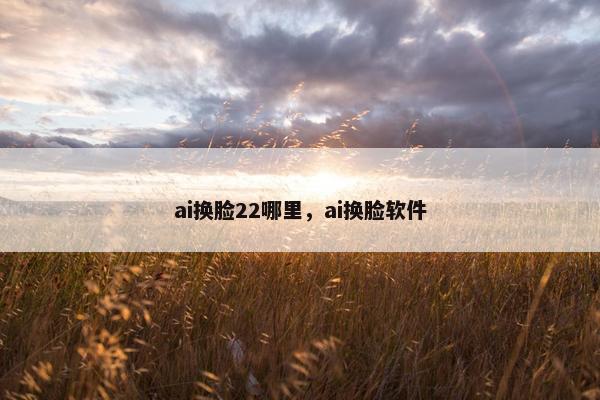 ai换脸22哪里，ai换脸软件