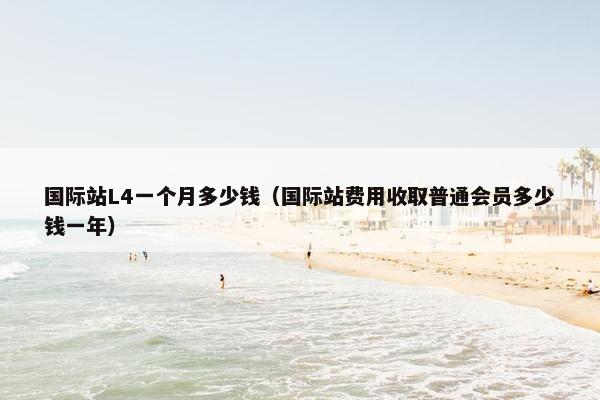 国际站L4一个月多少钱（国际站费用收取普通会员多少钱一年）
