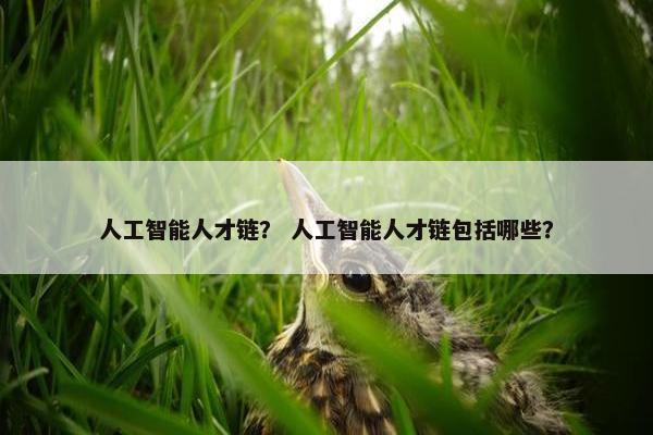 人工智能人才链？ 人工智能人才链包括哪些？
