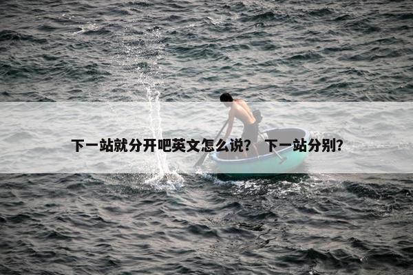 下一站就分开吧英文怎么说？ 下一站分别？
