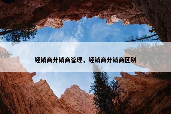 经销商分销商管理，经销商分销商区别