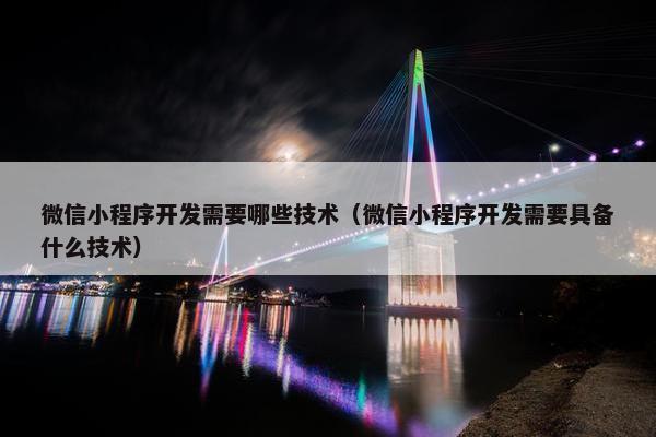 微信小程序开发需要哪些技术（微信小程序开发需要具备什么技术）
