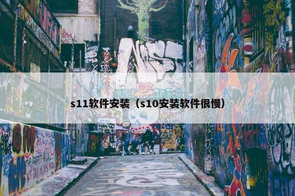 s11软件安装（s10安装软件很慢）