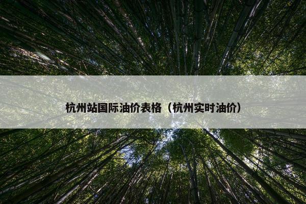 杭州站国际油价表格（杭州实时油价）