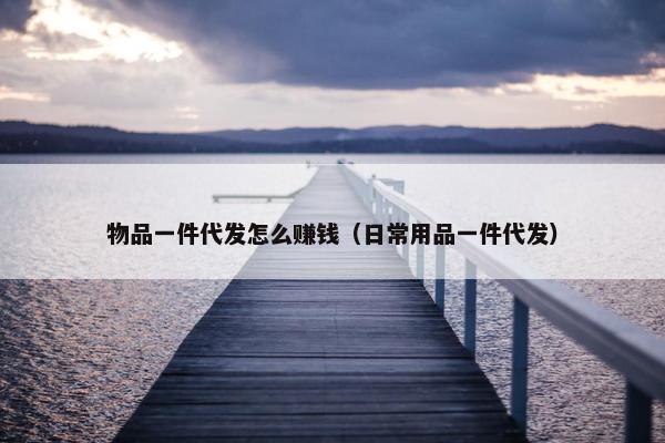 物品一件代发怎么赚钱（日常用品一件代发）