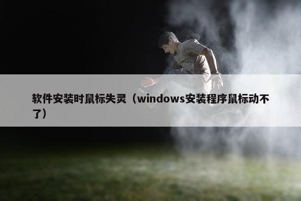 软件安装时鼠标失灵（windows安装程序鼠标动不了）