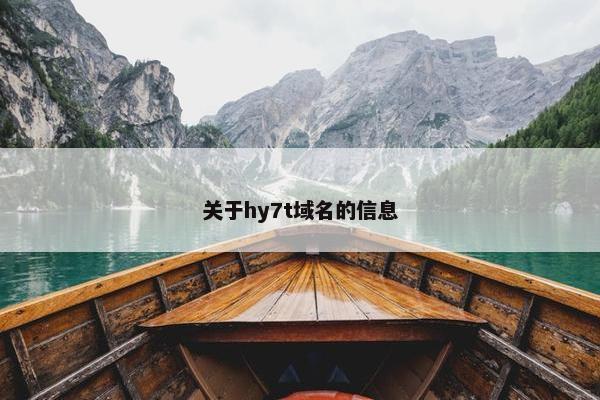 关于hy7t域名的信息