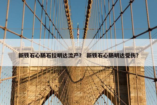 新铁石心肠石拉明达流产？ 新铁石心肠明达受伤？