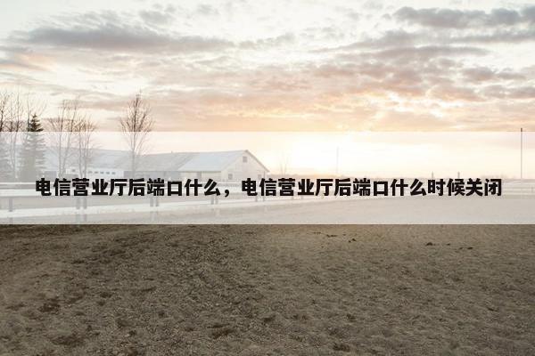 电信营业厅后端口什么，电信营业厅后端口什么时候关闭