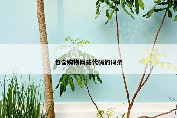 包含购物网站代码的词条