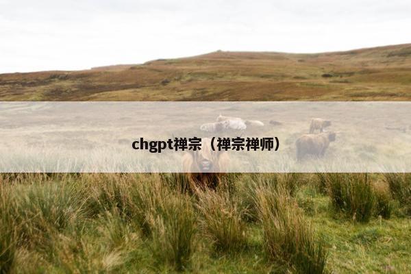 chgpt禅宗（禅宗禅师）