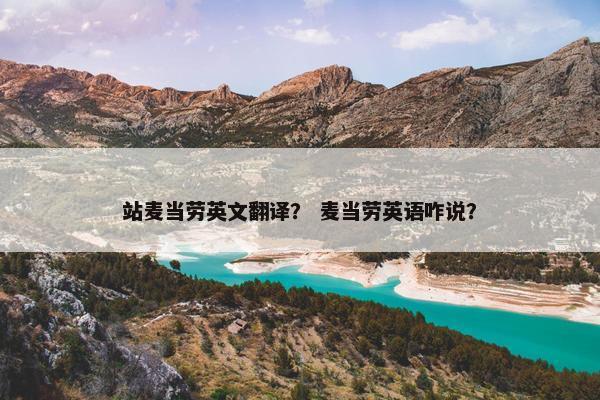 站麦当劳英文翻译？ 麦当劳英语咋说？