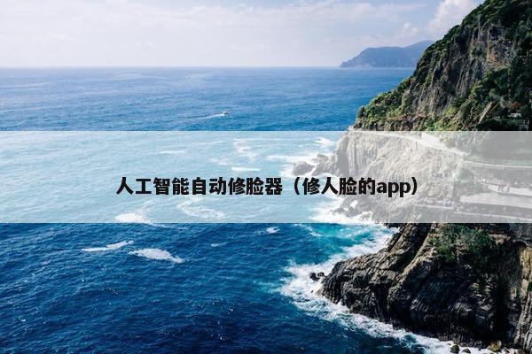 人工智能自动修脸器（修人脸的app）