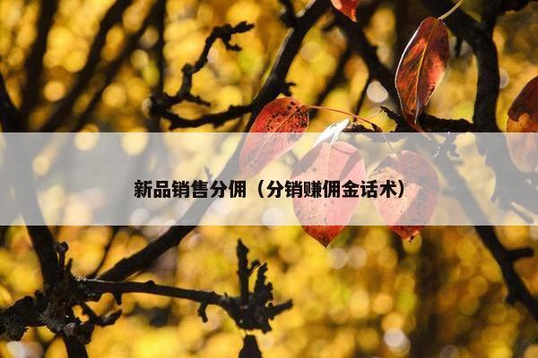 新品销售分佣（分销赚佣金话术）
