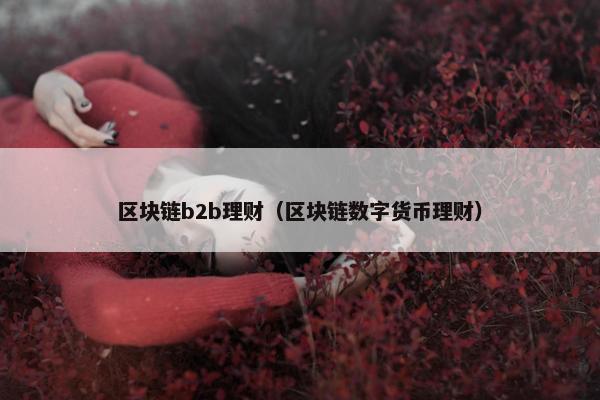 区块链b2b理财（区块链数字货币理财）