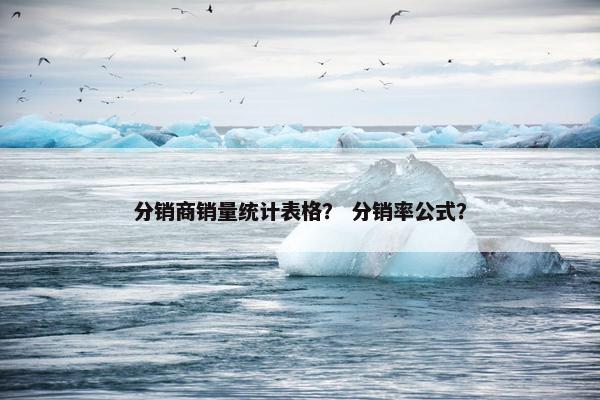 分销商销量统计表格？ 分销率公式？