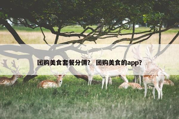 团购美食套餐分佣？ 团购美食的app？