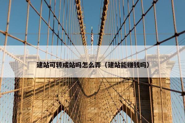 建站可转成站吗怎么弄（建站能赚钱吗）