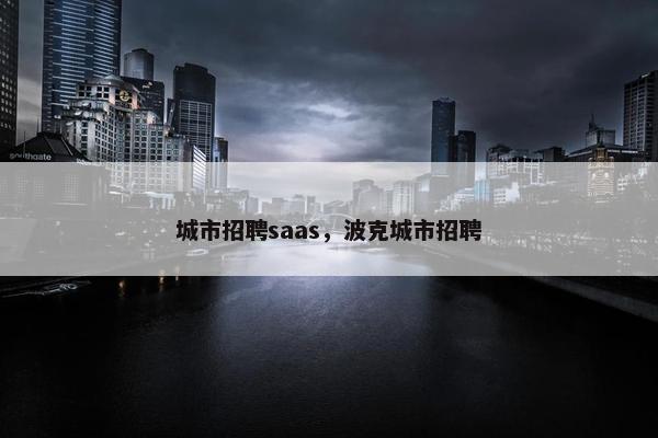 城市招聘saas，波克城市招聘