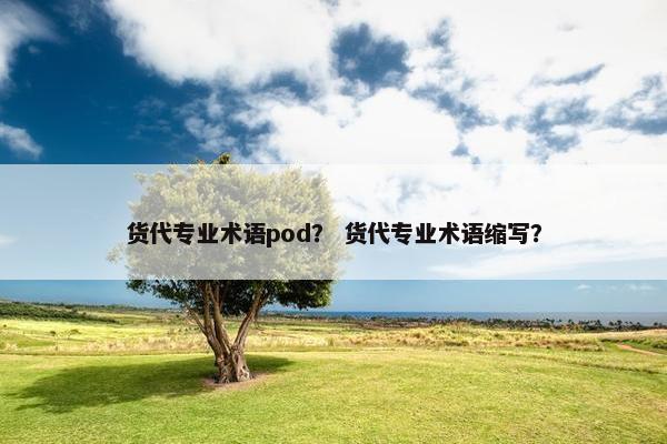货代专业术语pod？ 货代专业术语缩写？