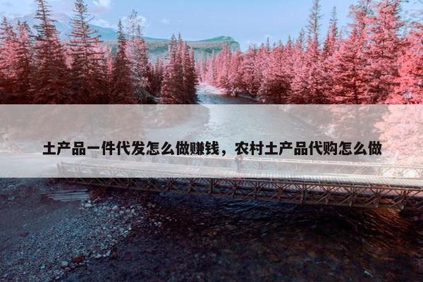 土产品一件代发怎么做赚钱，农村土产品代购怎么做