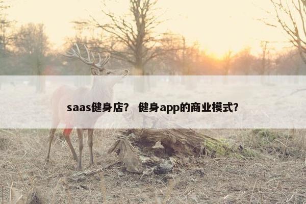 saas健身店？ 健身app的商业模式？