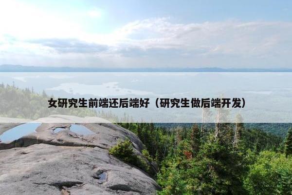 女研究生前端还后端好（研究生做后端开发）
