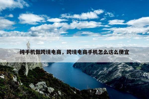 纯手机做跨境电商，跨境电商手机怎么这么便宜