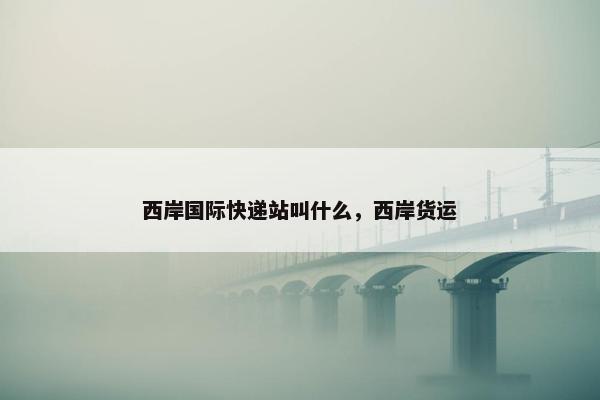 西岸国际快递站叫什么，西岸货运