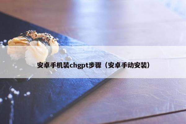 安卓手机装chgpt步骤（安卓手动安装）