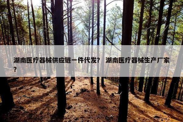 湖南医疗器械供应链一件代发？ 湖南医疗器械生产厂家？