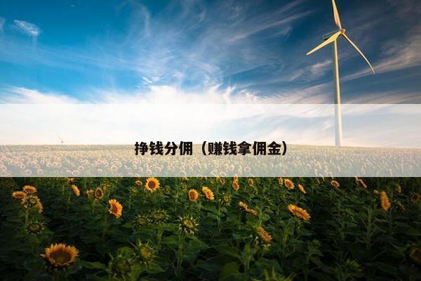 挣钱分佣（赚钱拿佣金）