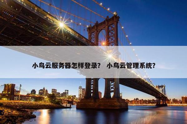 小鸟云服务器怎样登录？ 小鸟云管理系统？