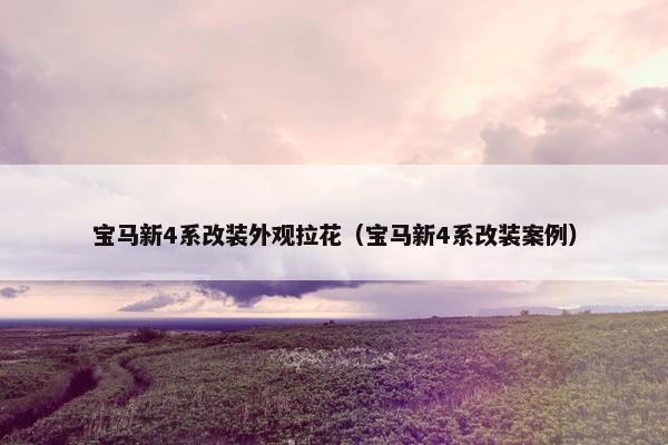 宝马新4系改装外观拉花（宝马新4系改装案例）