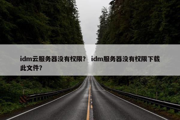 idm云服务器没有权限？ idm服务器没有权限下载此文件？