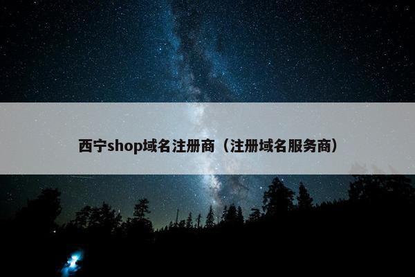 西宁shop域名注册商（注册域名服务商）