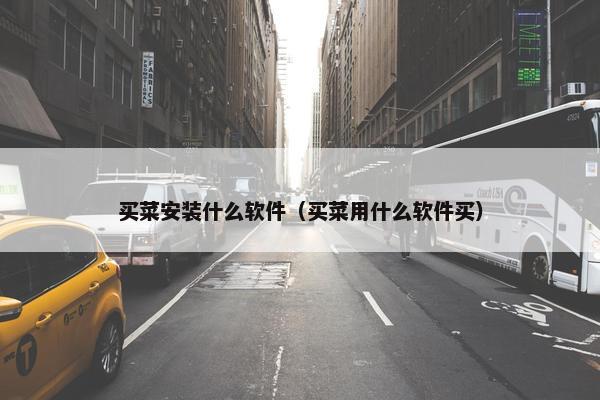 买菜安装什么软件（买菜用什么软件买）