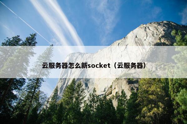 云服务器怎么新socket（云服务器）
