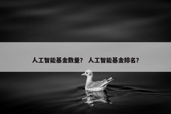 人工智能基金数量？ 人工智能基金排名？