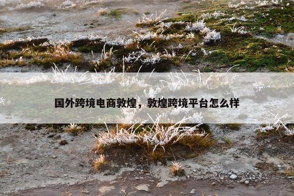 国外跨境电商敦煌，敦煌跨境平台怎么样