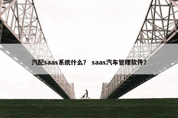 汽配saas系统什么？ saas汽车管理软件？