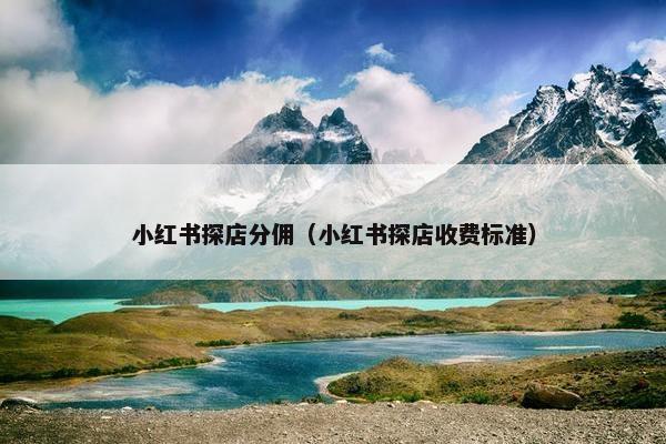 小红书探店分佣（小红书探店收费标准）