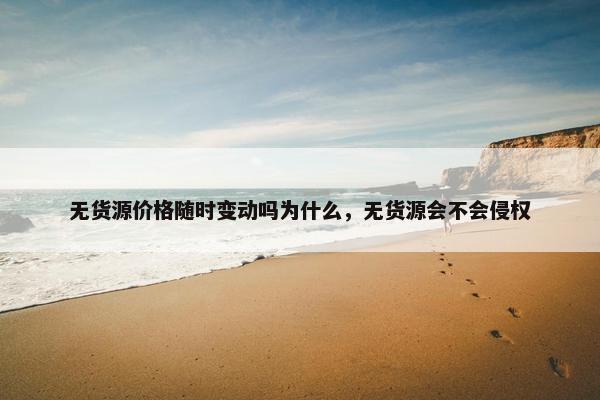 无货源价格随时变动吗为什么，无货源会不会侵权