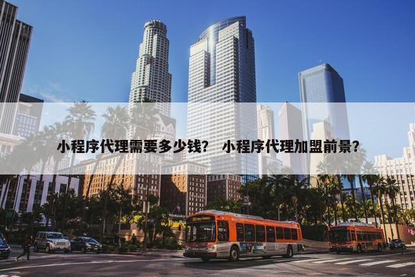 小程序代理需要多少钱？ 小程序代理加盟前景？