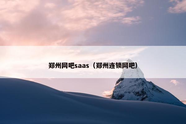 郑州网吧saas（郑州连锁网吧）