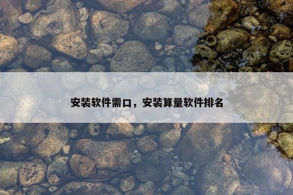 安装软件需口，安装算量软件排名