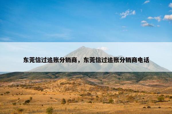 东莞信过追账分销商，东莞信过追账分销商电话