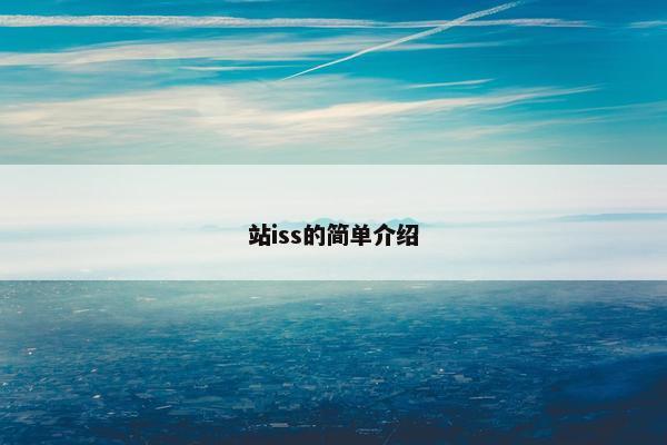 站iss的简单介绍