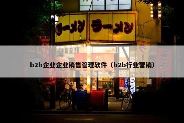 b2b企业企业销售管理软件（b2b行业营销）